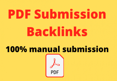 i will submit pdf on top 25 pdf submission sites high DA PA