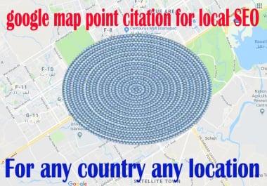 create 300 google point map citation for local SEO