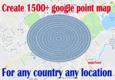 create 1500 google point map citation for local SEO