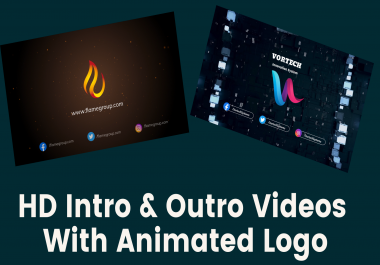 I will create elegant intro outro videos with logo animation