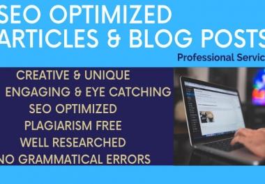 I will write quality Article,  Content on any topic.