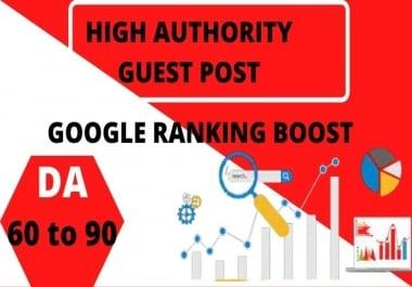 DA 60+ granted 15 guest post from 15 real websites