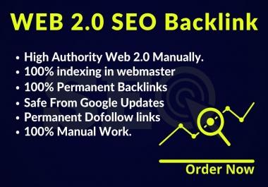 Get MANUALLY DA 35+ PA35+ web 2.0 100 Powerful Backlinks 100 unique site