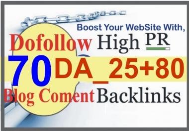 I will build 70 high pr quality authority dofollow backlinks pa da seo
