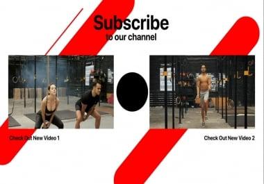 i will Design youtube End Screen, Outro and intro video within 12hr