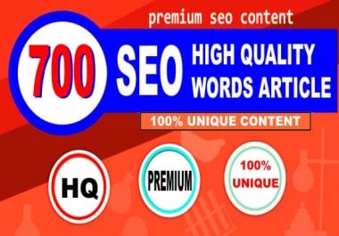 I Will Compose 700 Flawless Words of Unique SEO Article for Website or Blog