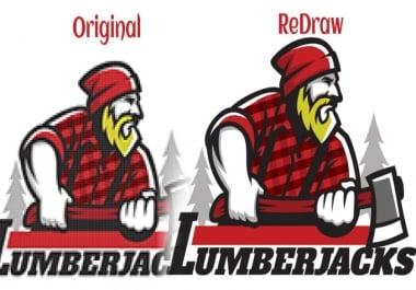 Logo redraw to be vectors quality and quick