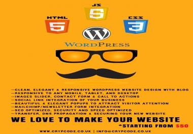 I will create a mind blowing wordpress website