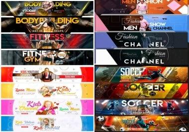 Design a Perfect and Professional Banner/Cover Youtube-Facebook