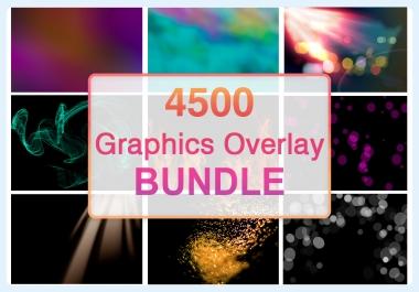 4500 Graphics Overlay Bundle Photoshop Overlays