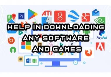 I will help you in downloading and installing software and games