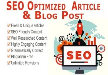 I will write 300-400 words SEO optimized Article