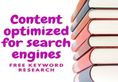 I will write 5x500 word unique SEO web and blog content for you