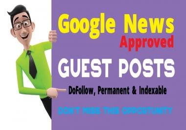 Guest Post on Google News Approved Blog - DA66,  DR50