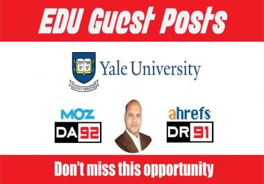 EDU Guest Post on Yale University DA92,  DR91 - DoFoIIow Link