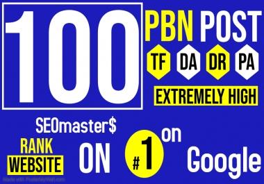 SEO services - 100 PBN Homepage and Permanent Posts for Ranking Towards Google Page 1