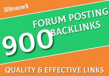 900 Forum Backlinks Highly Quality and effective for You tube Blog Website Ranking