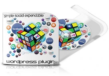 Simple Social Expandable Wordpress Plugin