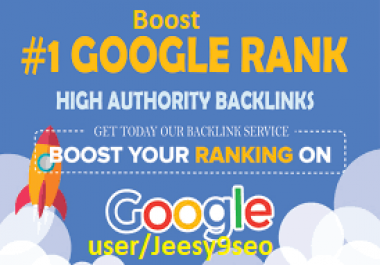 Boost Google 1 Ranking With Manual SEO link building service
