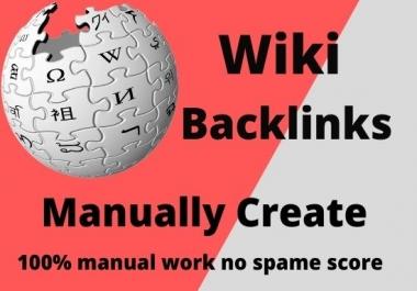 Create manually 40 wiki backlinks high quality