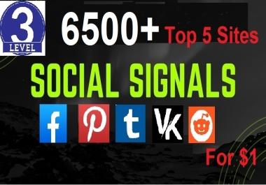 Get High Power 6500+ Best Quality Top Social Signals Boost Your Website SEO And Google Ranking