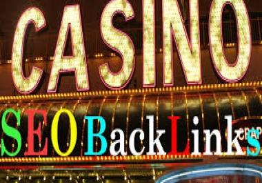 I will create 500 CASINO SEO Backlinks for your website rank