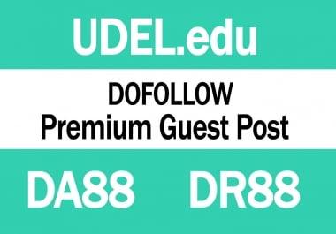 I Will write And Publish Guest Post On UDEL. edu DA88