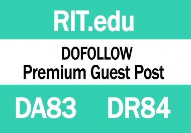 I Will write And Publish Guest Post On RIT. edu DA83