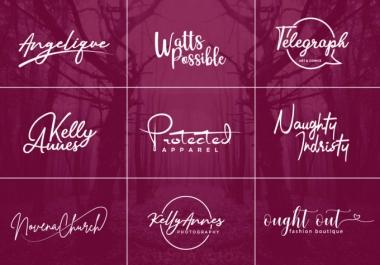 3 creative signature logo design in 12hrs