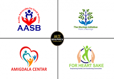 Design outstanding nonprofit,  community and charity logo 1 Simple Logo Designs + PNG + JPG + 3D Mock