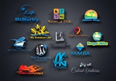 create an unique travel agency logo