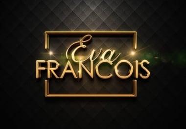 I will design stunning 3d metallic signature logo