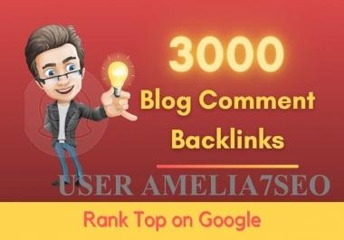 Create make 3000 high quality blog comment backlinks