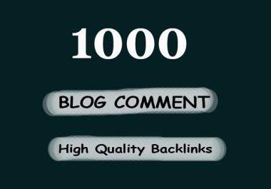 Create do 1000 high quality blog comments backlinks high da pa tf cf