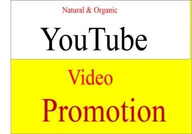 Get Fast Top HQ Natural YouTube video promotion & Marketing
