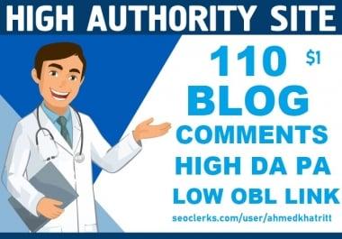 DO MANUALLY 110 Blog Comments High Da Pa backlinks