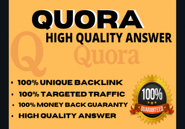 I Will Provide 50 High Quality Quora Answer