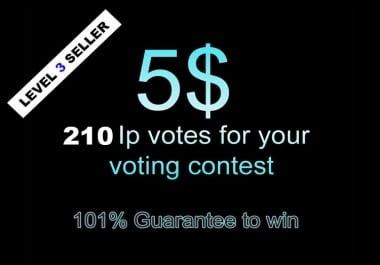 HQ Fast 210 votes for your online voting contest