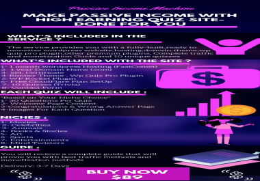 Make Passive Income With High Earning QUIZ Sites + BONUS Monetization Guide