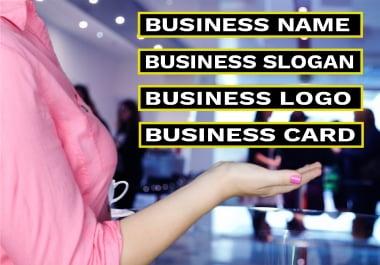 I will create catchy business name,  slogan or logo