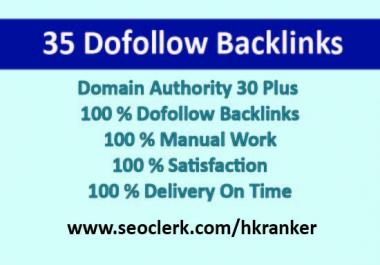 I will do 35 high authority dofollow backlinks for your site