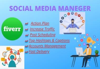 I will be your professional social media manager & content creator