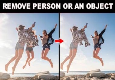 I will Remove Person or add person,  Remove Object,  Or Logo from Picture quickly