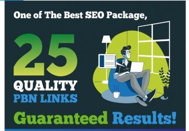 Build 25 PBN Backlinks High PA DA TF CF. Quality Links