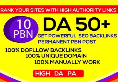 I'll Offer 10 high DA PA TF Homepage PBN Backlinks.