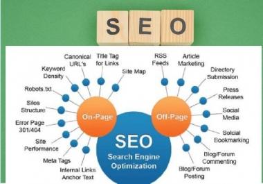 On page SEO,  Off page SEO and technical Optimization of wordPress Site only one page optimized