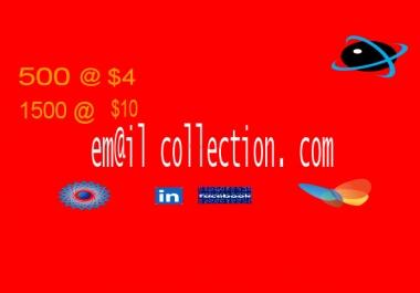 organized/ categorized email collection