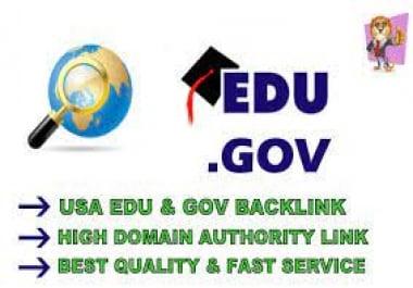 we provide 20 EDU and GOV Backlinks from high Authority Sites to get high ranking on SERP