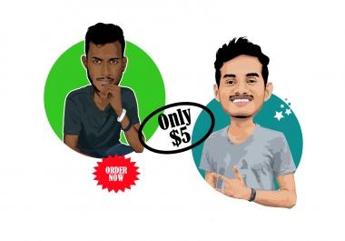 I will Draw you a Big head Cartoon Portrait in 24 hours.