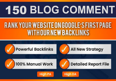 I will do 150 blogcomment with high backlinks